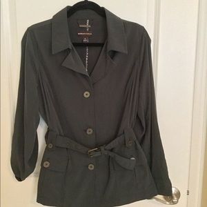 Dana Buchman Belted Blazer Safari Jacket Med